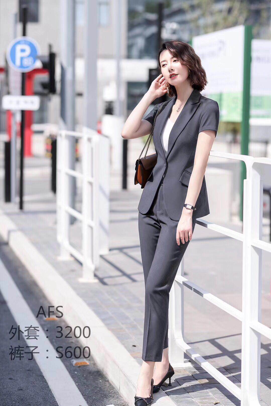 夏季职业套装|西装女职业装|时尚工装套裙
